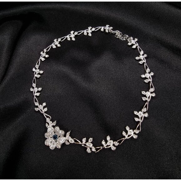 Rare Find Vintage Nolan Miller Glamour Collection Floral Necklace - Picture 1 of 6